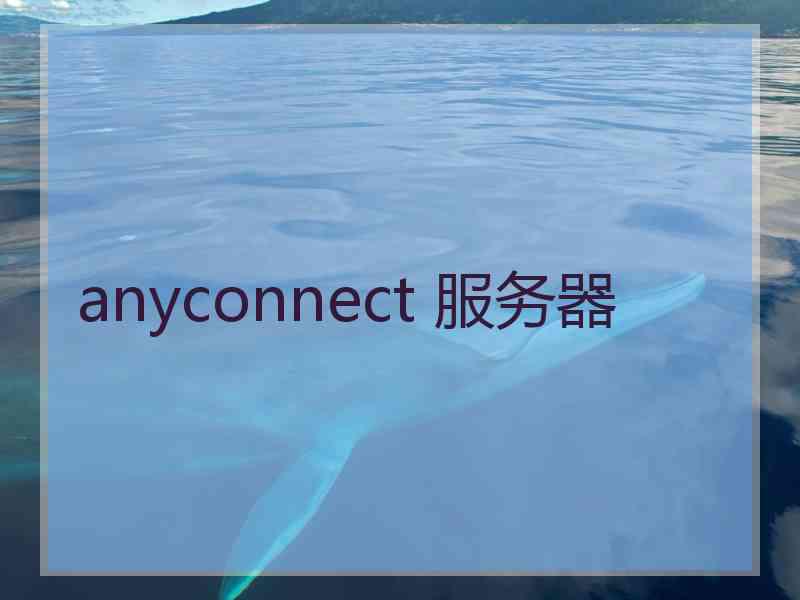 anyconnect 服务器