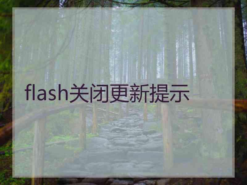 flash关闭更新提示